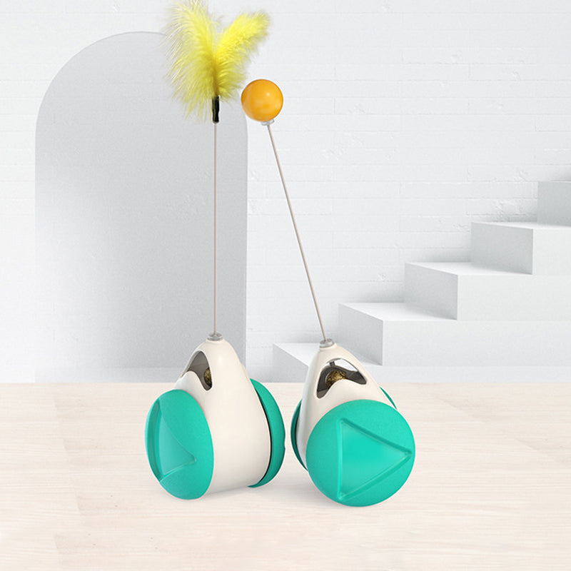 Interactive Balance Swing Cat Toy with Feather & Catnip