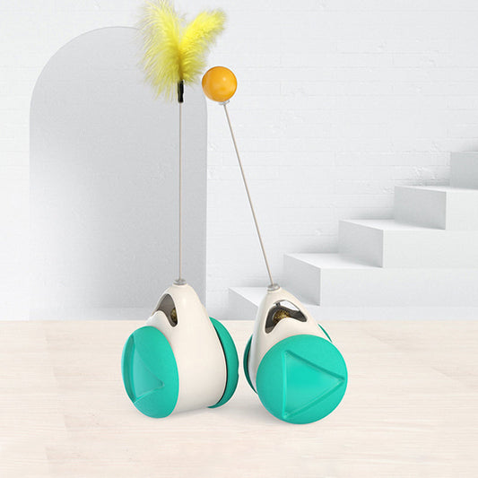 Interactive Balance Swing Cat Toy with Feather & Catnip