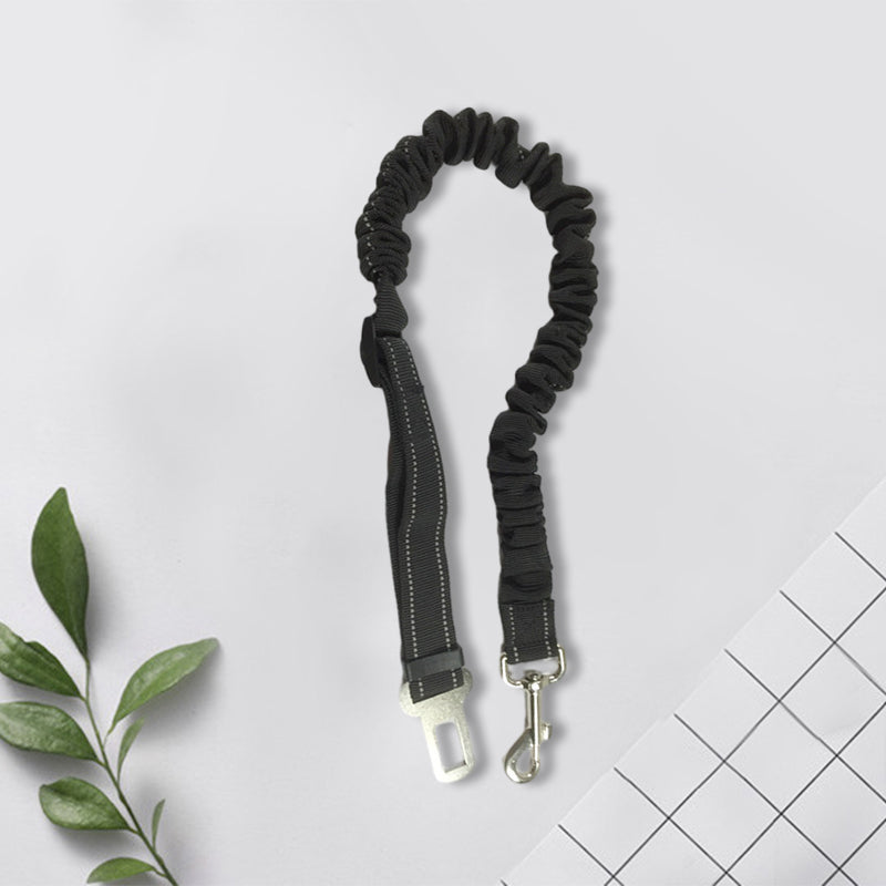 Elastic Dog Car Seat Belt with Shock-Absorbing Bungee