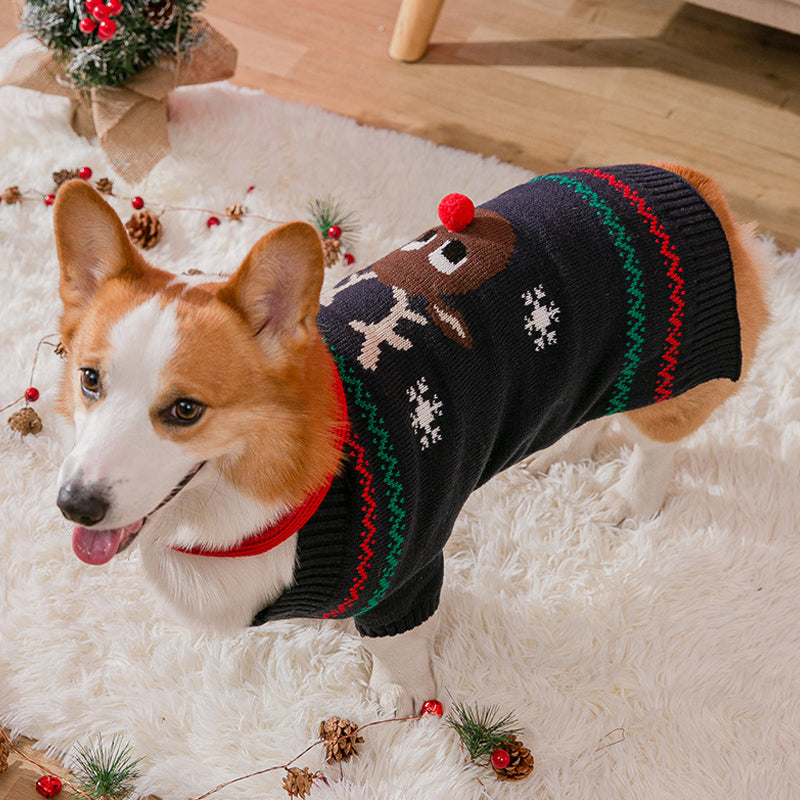 Christmas Reindeer Knit Pet Sweater for Dogs & Cats