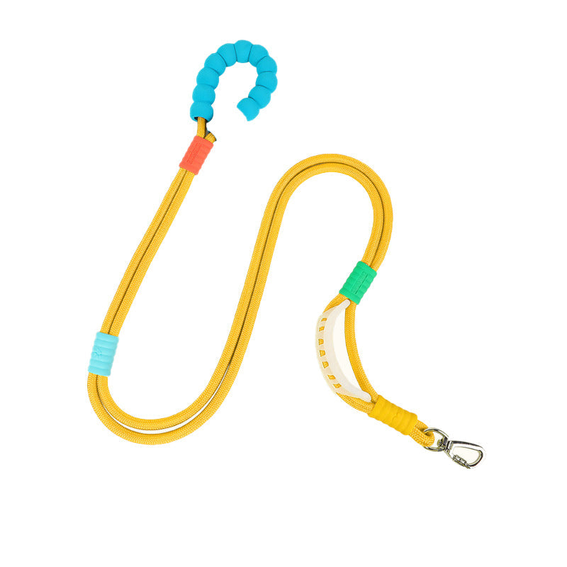 Reflective Rope Dog Leash with Cushion Grip Handle
