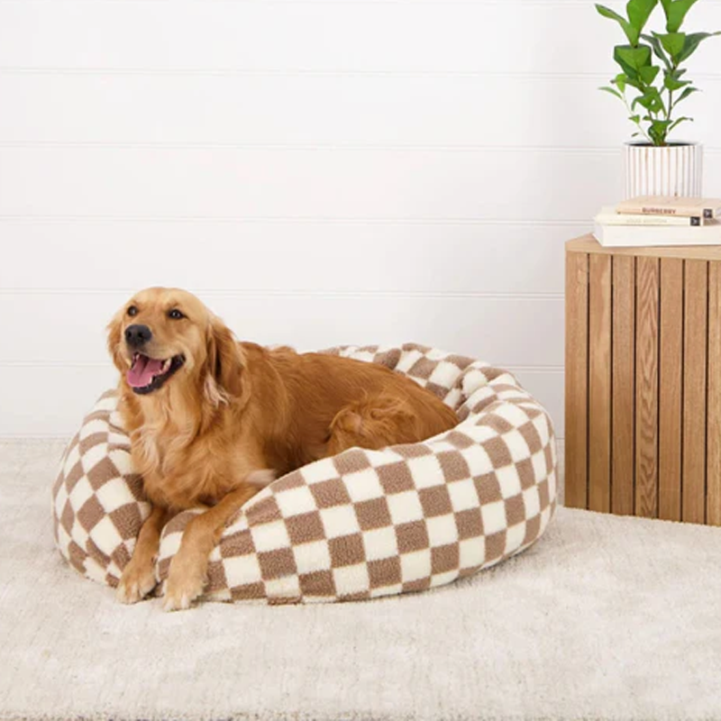 Round Calming Donut Pet Bed for Cats & Small Dogs