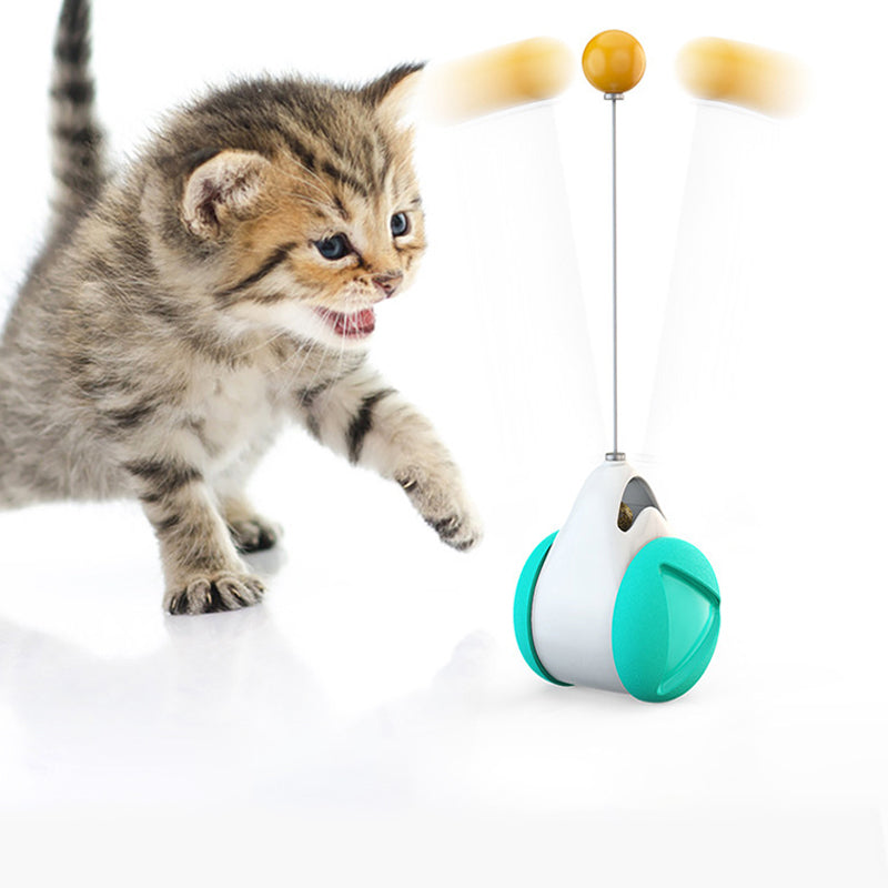 Interactive Balance Swing Cat Toy with Feather & Catnip