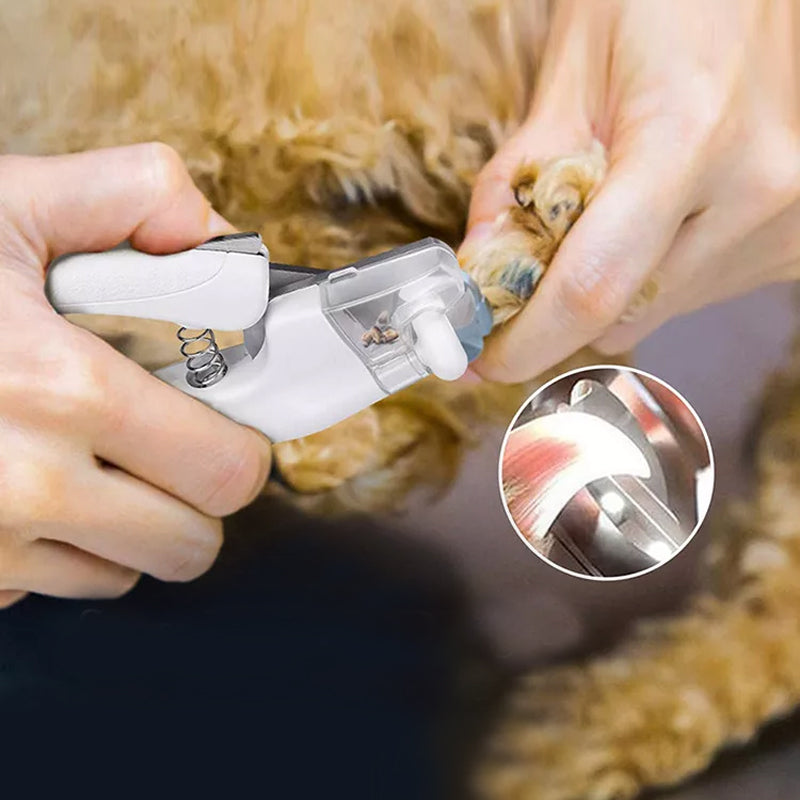 LED Pet Nail Clipper with Nail Trapper & File