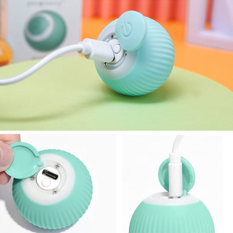 Smart Self-Rolling Cat Ball with Play Mat