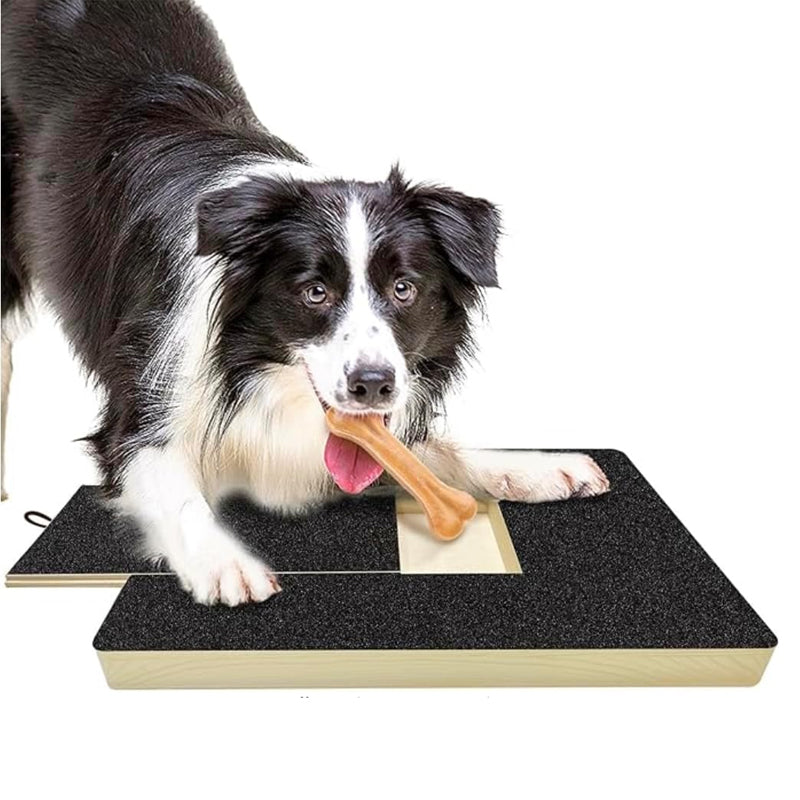 Dog Nail Scratch Board with Hidden Treat Drawer