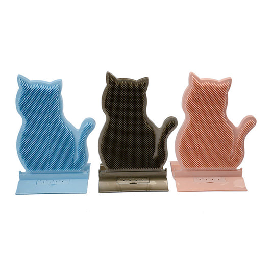 Cat Self-Groomer Corner Massage Brush with Catnip