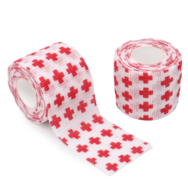 Self-Adhesive Pet Bandage Wrap - Paw Print Vet Tape