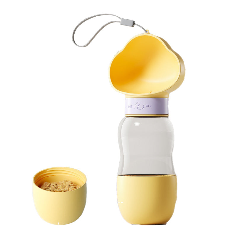 Portable Dog Water Bottle with Built-In Bowl