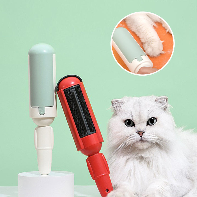 Reusable Pet Hair Remover Brush with Self-Cleaning Base