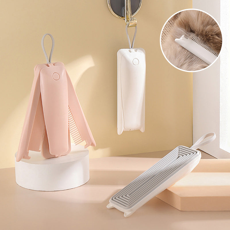 Foldable 3-in-1 Pet Grooming Comb & Hair Remover