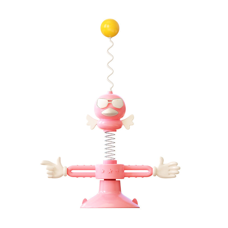 Spinning Windmill Cat Toy with Suction Base