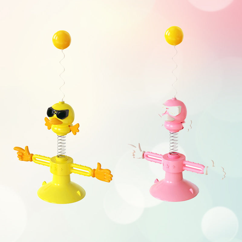 Spinning Windmill Cat Toy with Suction Base