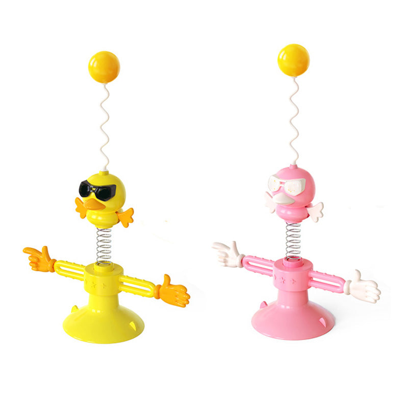 Spinning Windmill Cat Toy with Suction Base