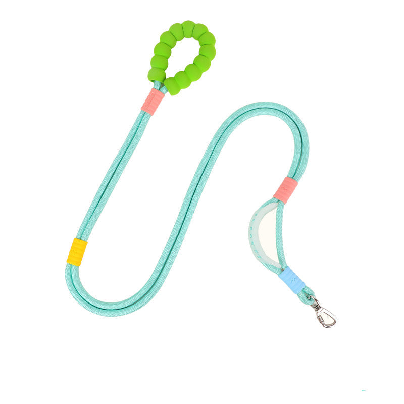 Reflective Rope Dog Leash with Cushion Grip Handle