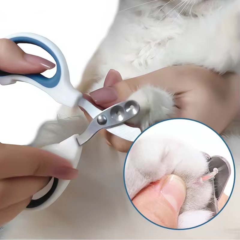 Double-Hole Pet Nail Clipper for Cats & Small Dogs