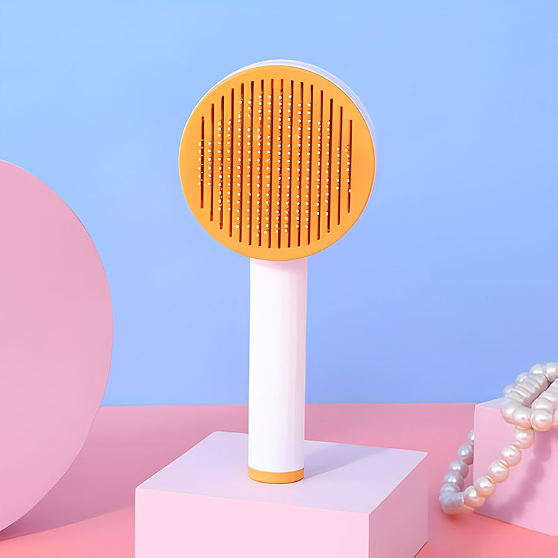 2-in-1 Self-Cleaning Pet Brush & Deshedding Comb