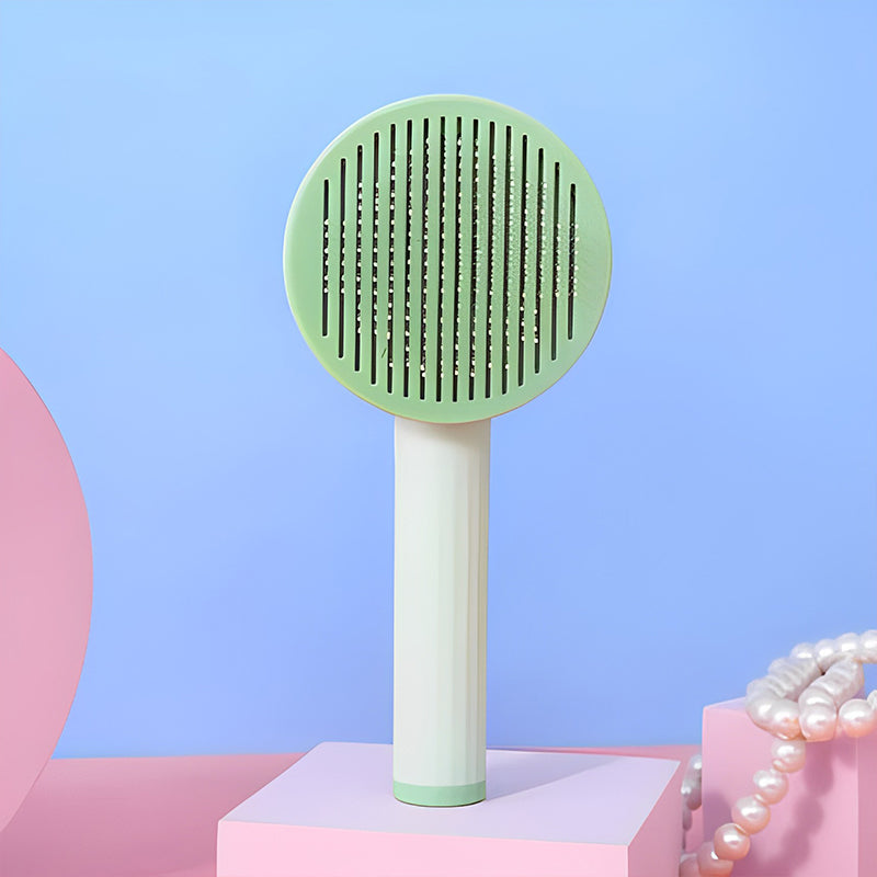 2-in-1 Self-Cleaning Pet Brush & Deshedding Comb