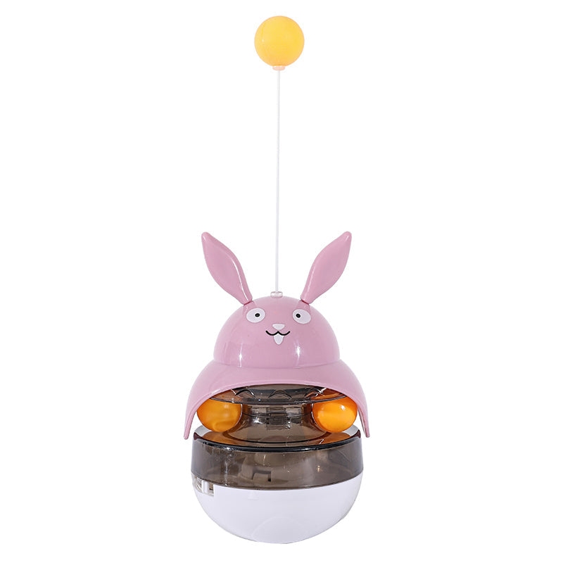 Interactive Cat Tumbler Treat Dispenser & Teaser Toy