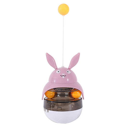 Interactive Cat Tumbler Treat Dispenser & Teaser Toy