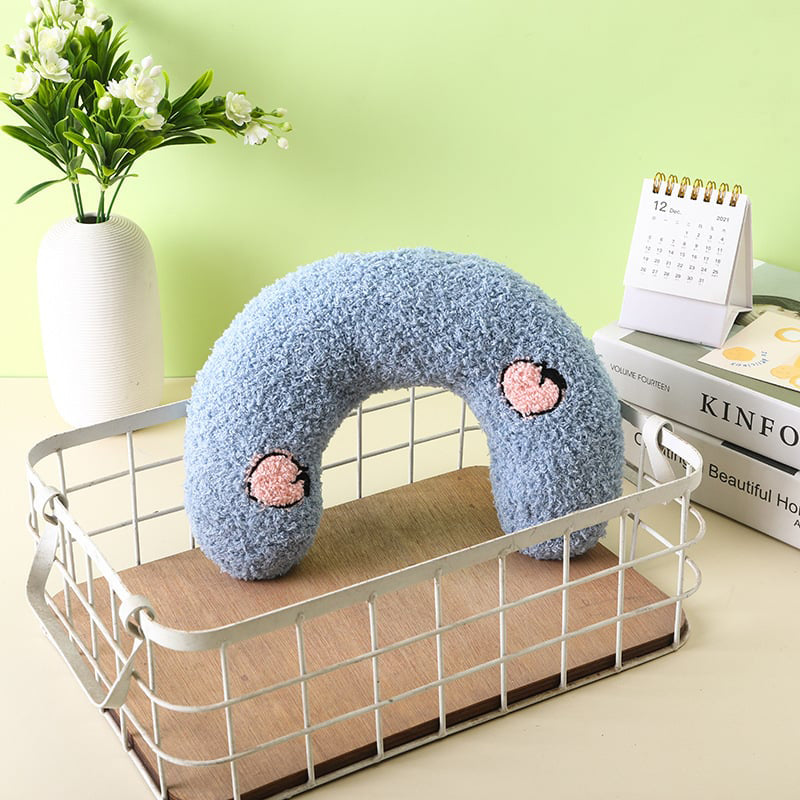 Calming Cat Neck Pillow - Fluffy U-Shaped Support