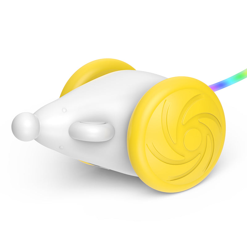 Self-Moving Mouse Cat Toy with Glowing Tail