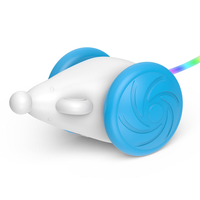 Self-Moving Mouse Cat Toy with Glowing Tail