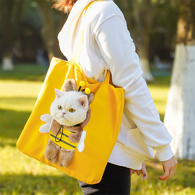 Cozy Canvas Pet Carrier Tote with Costume Window