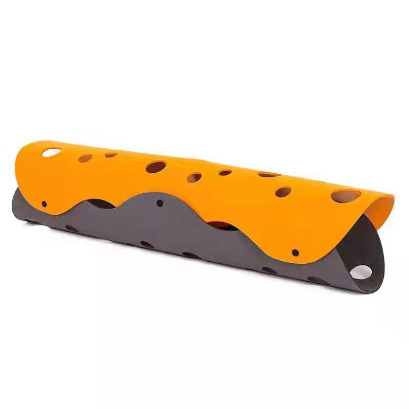 Foldable Felt Cat Tunnel Play Mat with Peek Holes