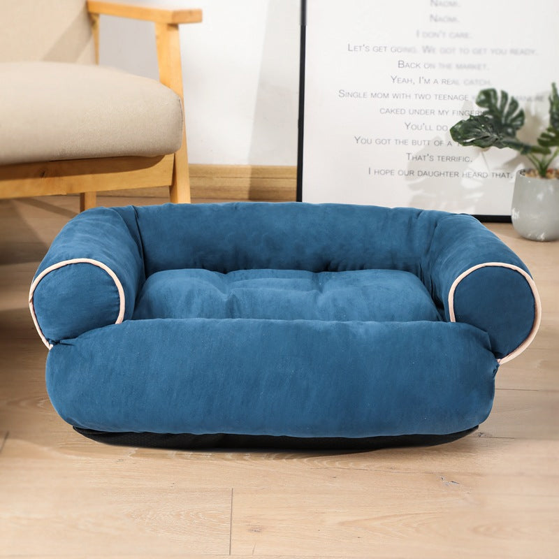 Cozy Sofa Pet Bed with Bolster Arms